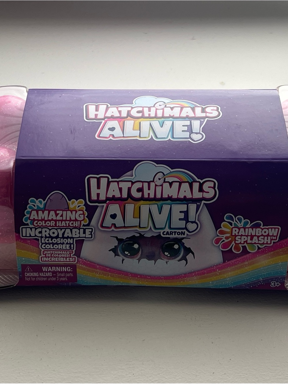 Hatchimals Alive! Rainbow Splash Purple Carton Toy